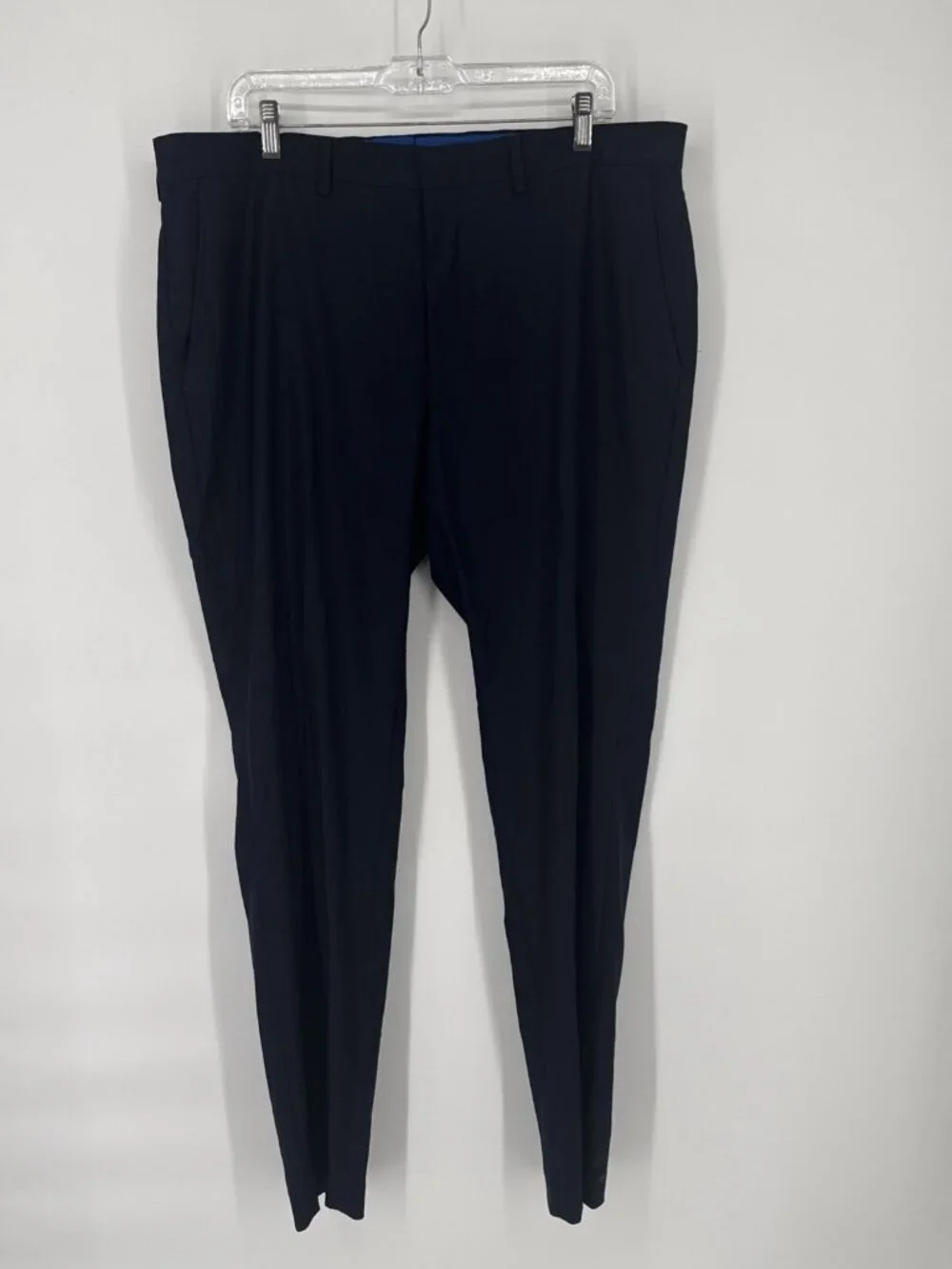 Kenneth Cole Reaction Mens 38 X 32 Navy Techni-Cole Suit Separate Slim-Fit Pants